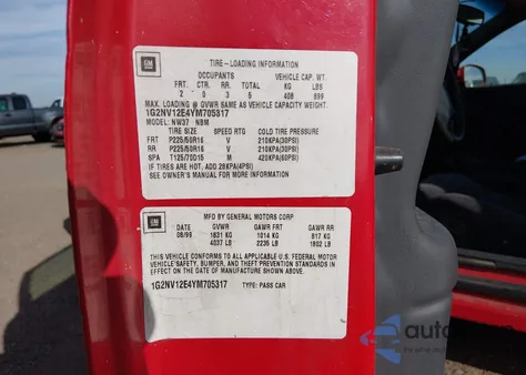 2000 Pontiac Grand Am Gt1 from USA, damaged, VIN 1G2NV12E4YM705317